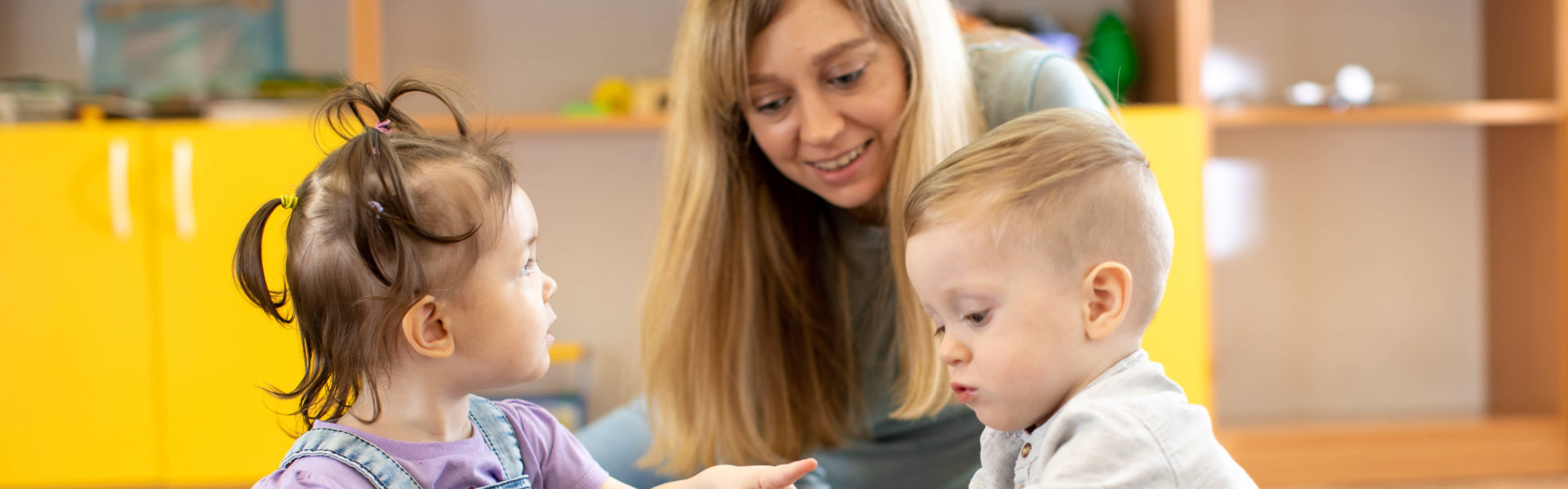 teacher with her students